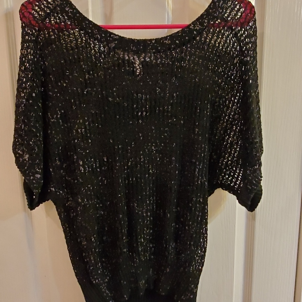 Black & Silver mesh shirt